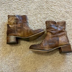 Diba Brown Leather Booties